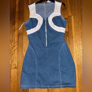 Thrifted jean dress! 80s/90s never worn